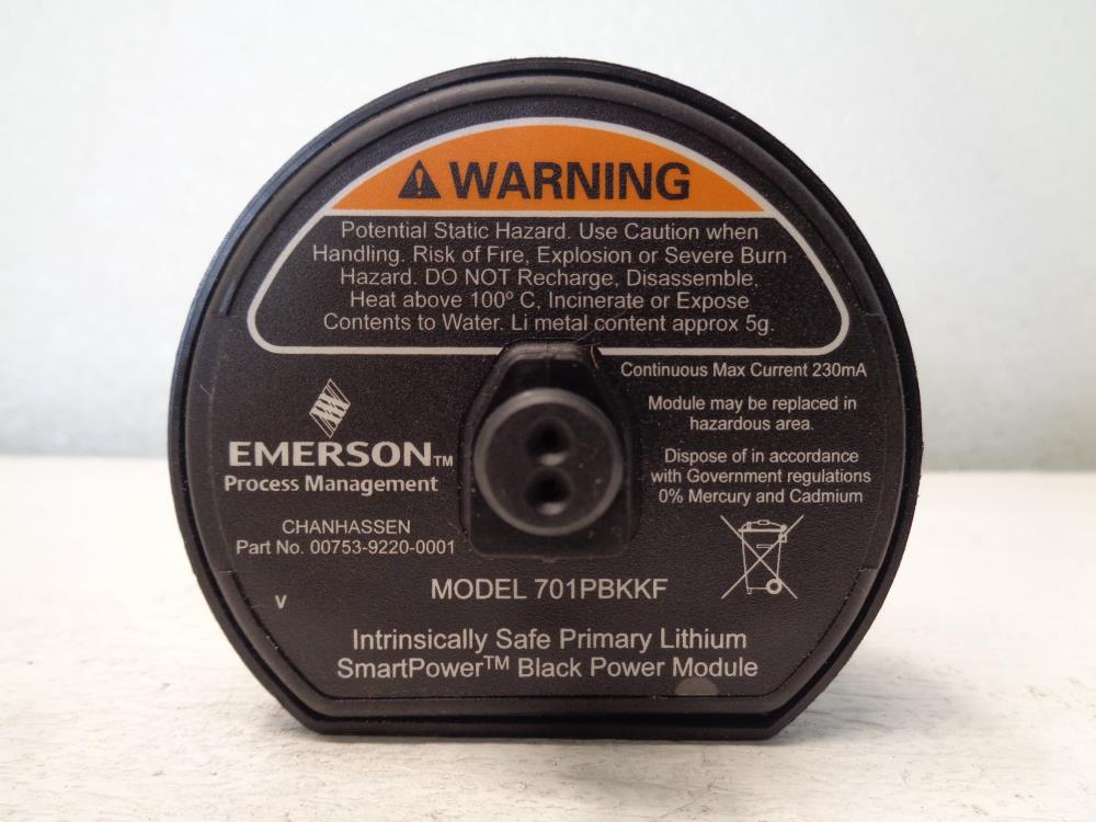 Emerson SmartPower Intrinsically Safe Primary Lithium Power Module 701PBKKF